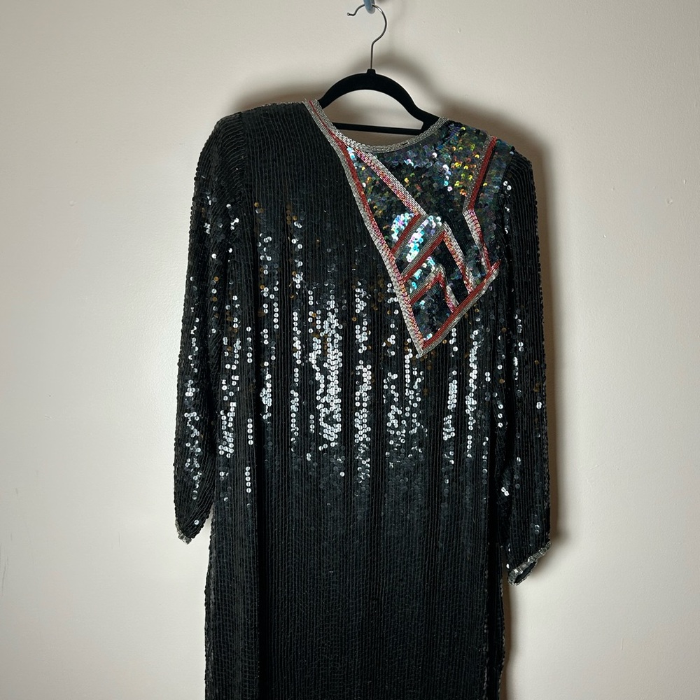 Elegant Black Sequin Dress